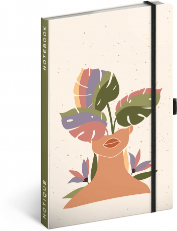 Kniha Presco Group Notes Monstera, linkovaný, 13 × 21 cm