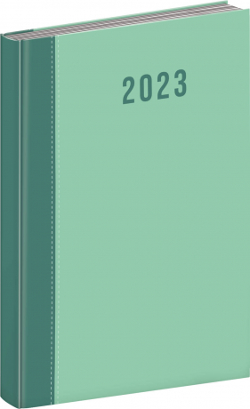 Denný diár Cambio 2023, zelený, 15 × 21 cm