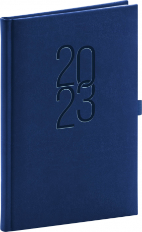 Týždenný diár Vivella Classic 2023, modrý, 15 × 21 cm