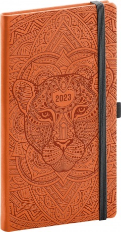 Vreckový diár Vivella Fun 2023 Panter, 9 × 15,5 cm