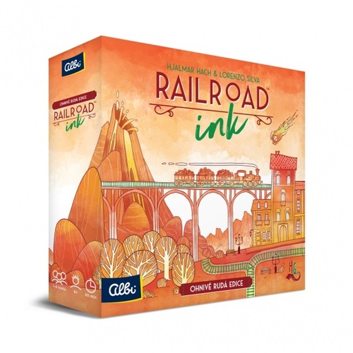 Albi hra Railroad Ink: Červená edícia