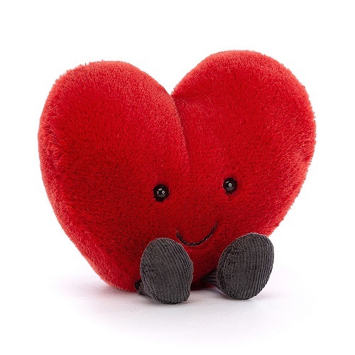 AMUSEABLE Červené Srdiečko plyšová hračka JELLYCAT