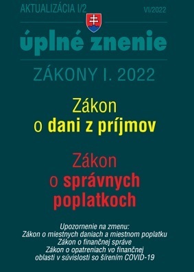 Kniha Aktualizácia I/2 2022 – daňové a účtovné zákony