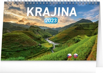 Stolový kalendár Krajina CZ/SK 2023, 23,1 × 14,5 cm