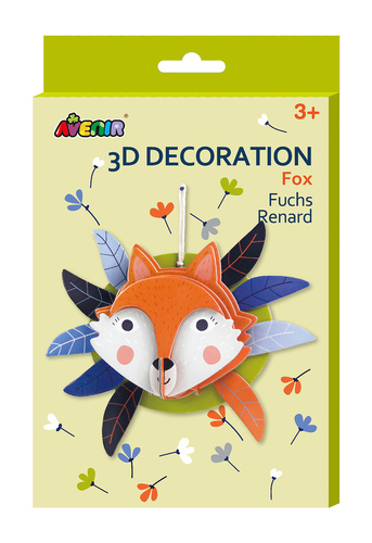 3D dekorácie na stenu Líška