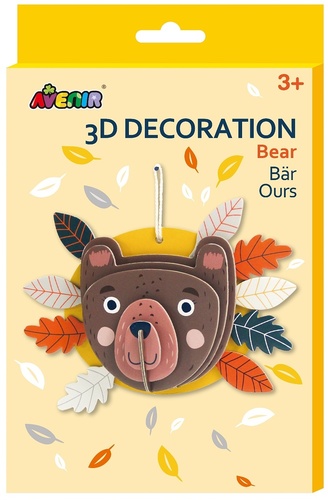 3D dekorácie na stenu Medveď