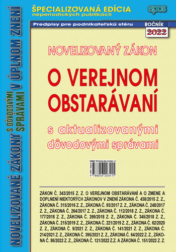 Novelizovaný zákon o verejnom obstarávaní 12/2022