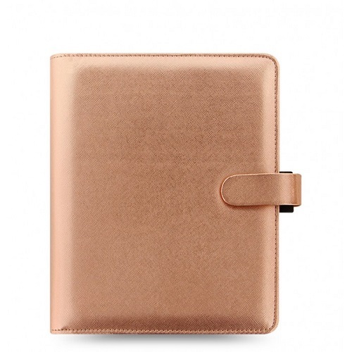 Kniha Filofax Diár Filofax Saffiano Metallic A5 rose gold 2024