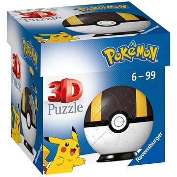 Puzzle-Ball Pokémon: Poké Ball žlto-čierny 54 Ravensburger