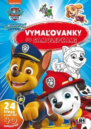 Vymaľovanky so samolepkami - Labková patrola (A4)