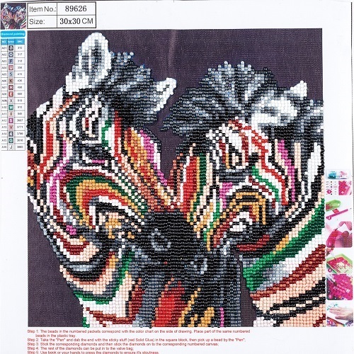 Kniha CENTRUM Diamantové maľovanie Zebra (30x30cm)