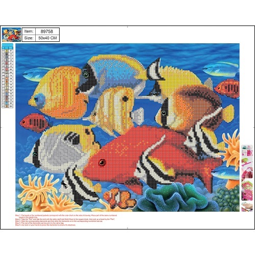 Diamantové maľovanie Ryby (40x50cm)