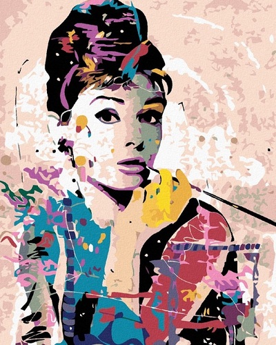  ZUTY Maľovanie podľa čísel Audrey Hepburn 40x50cm Zuty