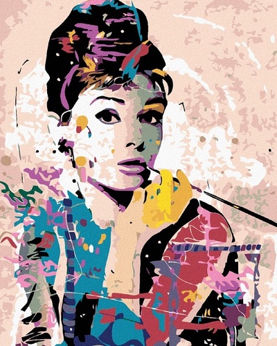 Maľovanie podľa čísel Audrey Hepburn 40x50cm Zuty