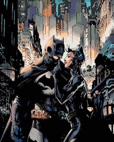 Maľovanie podľa čísel Batman a Catwoman 40x50cm Zuty