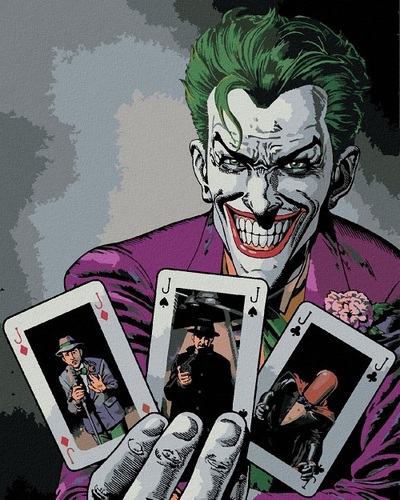 ZUTY Maľovanie podľa čísel Batman: Joker a karty 40x50cm Zuty