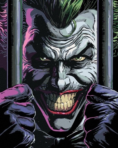 ZUTY Maľovanie podľa čísel Batman: Joker za mrežami 40x50cm Zuty