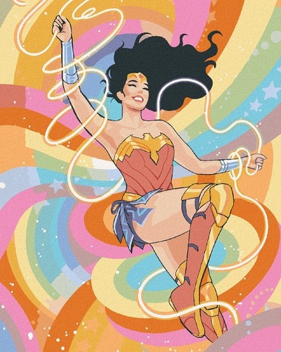 ZUTY Maľovanie podľa čísel Dúhová Wonder Woman 40x50cm Zuty