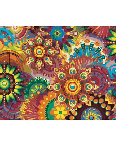 Kniha ZUTY Maľovanie podľa čísel Farebné mandaly 40x50cm Zuty