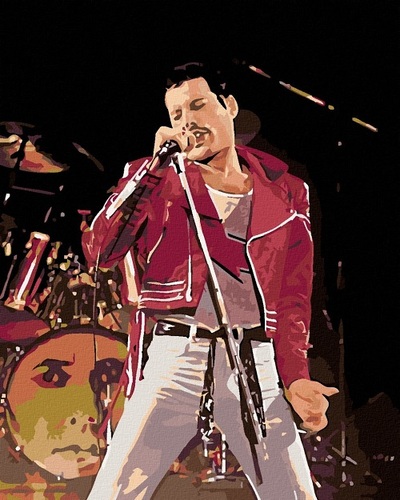 Maľovanie podľa čísel Freddie Mercury na pódiu 40x50cm Zuty