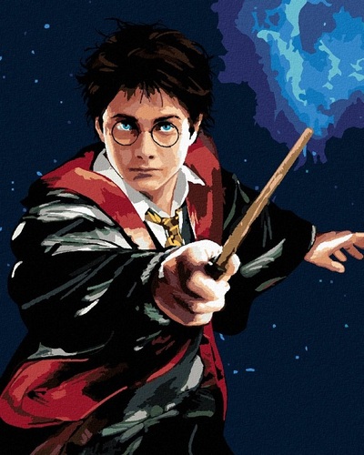 Maľovanie podľa čísel Harry Potter a prútik 40x50cm Zuty
