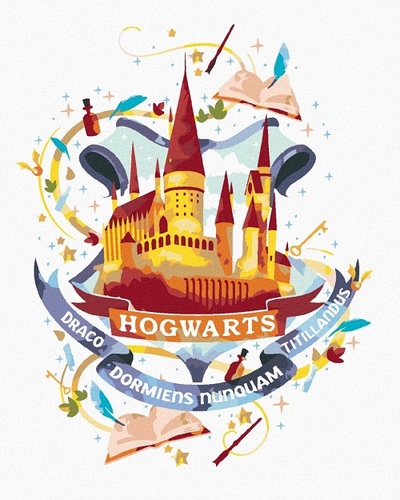 Maľovanie podľa čísel Harry Potter: Maľovaný Rokfort 40x50cm Zuty