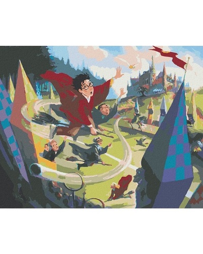 Maľovanie podľa čísel Harry Potter: Metlobal 40x50cm Zuty