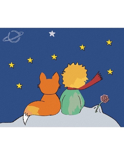 Kniha ZUTY Maľovanie podľa čísel Malý Princ a hviezdy 40x50cm Zuty