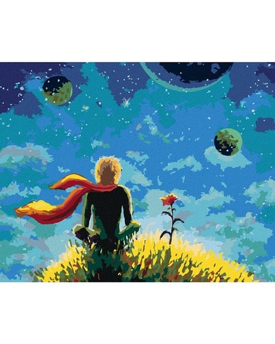 Kniha ZUTY Maľovanie podľa čísel Malý Princ a jeho ruža 40x50cm Zuty