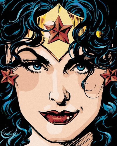 Kniha ZUTY Maľovanie podľa čísel Wonder Woman: Prebal komiksu 40x50cm Zuty