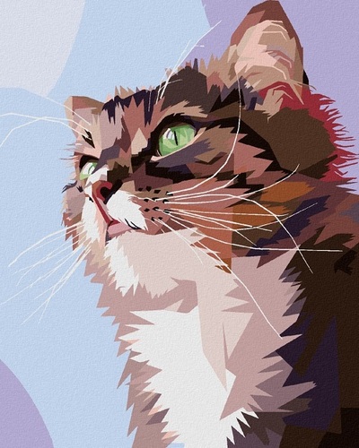 ZUTY Maľovanie podľa čísel Zvedavá mačka 40x50cm Zuty