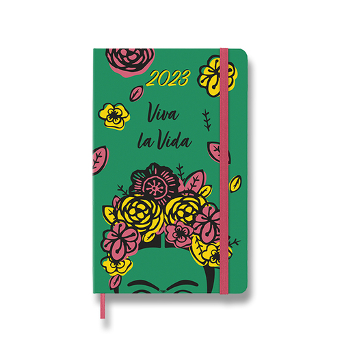 Diár MOLESKINE 2023 denný Frida Kahlo Green L