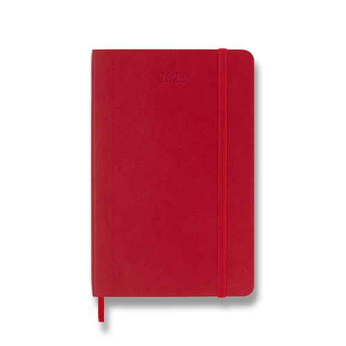 Diár MOLESKINE 2023 denný mäkký červený S