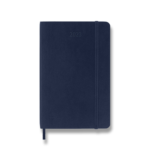 Diár MOLESKINE 2023 denný mäkký modrý S
