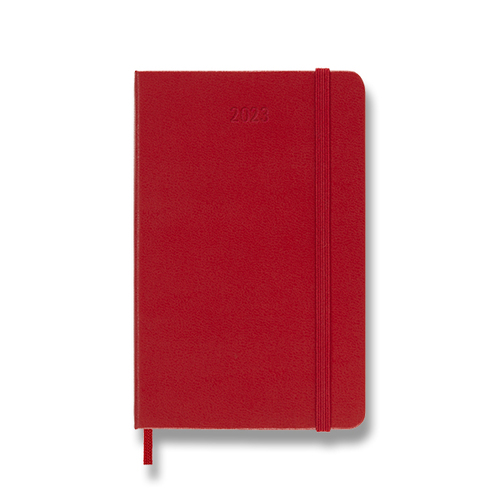 Diár MOLESKINE 2023 denný tvrdý červený S