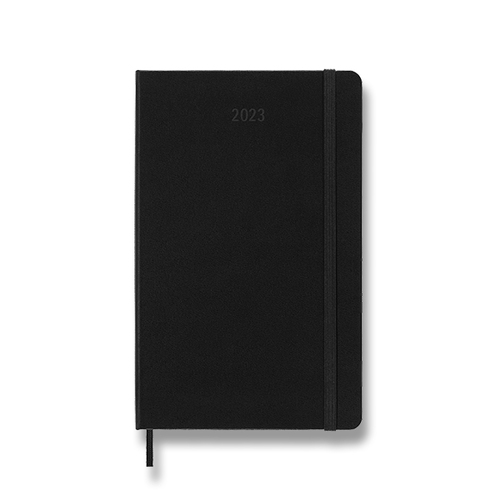 Diár MOLESKINE 2023 denný tvrdý čierny L