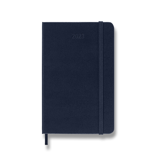 Diár MOLESKINE 2023 denný tvrdý modrý S