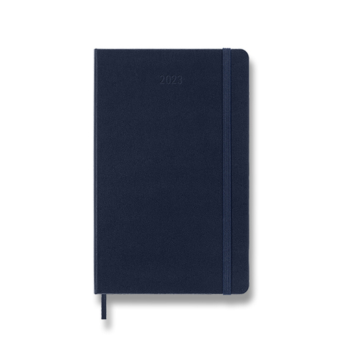 Diár MOLESKINE 2023 horizontálny týždenný tvrdý modrý L