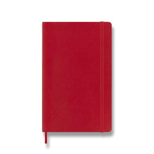 Diár MOLESKINE 2023 týždenný mäkký červený L