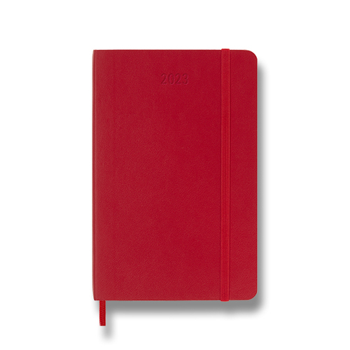Diár MOLESKINE 2023 týždenný mäkký červený S