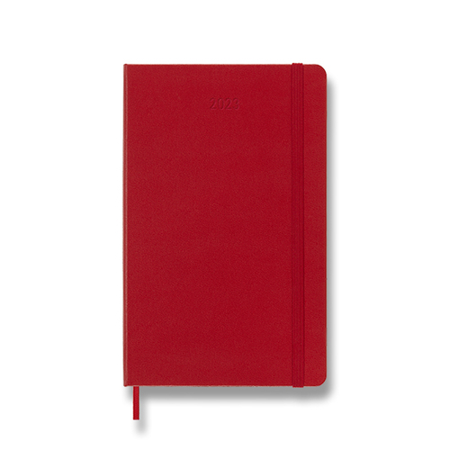 Diár MOLESKINE 2023 týždenný tvrdý červený L