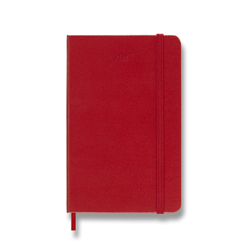 Diár MOLESKINE 2023 týždenný tvrdý červený S