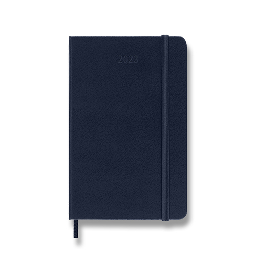 Diár MOLESKINE 2023 týždenný tvrdý modrý S