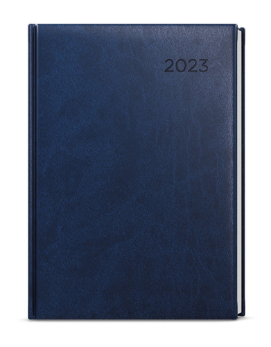 Denný diár Adam 2023 Vivella B6 modrá, 120 x 165 mm