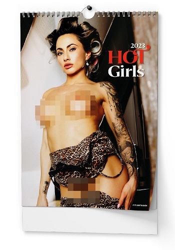 Nástenný kalendár Hot Girls 2023, 32 x 45 cm (18+)