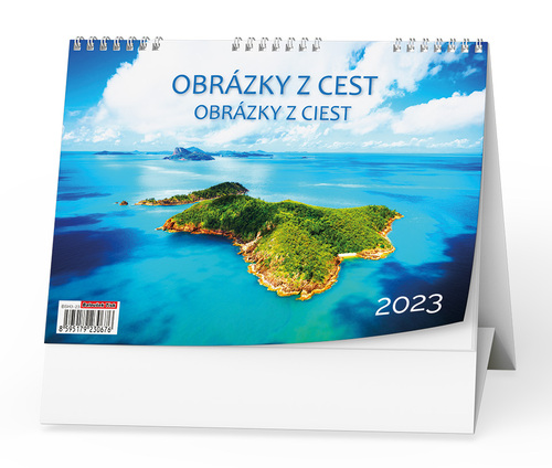 Stolový kalendár Obrázky z ciest 2023, 21 x 15 cm