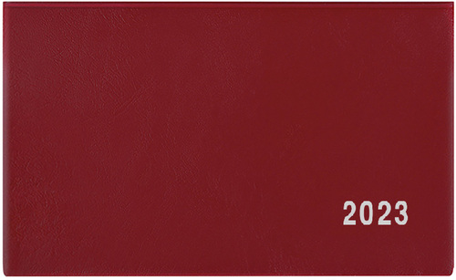 Týždenný diár Cyril 2023 PVC bordó, 150 x 90 mm