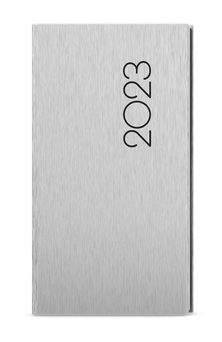 Týždenný diár Jakub 2023 ForMen vreckový, Silver, 75 x 150 mm