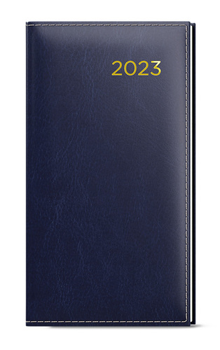 Týždenný diár Jakub 2023 Premier vreckový, modrá, 75 x 150 mm