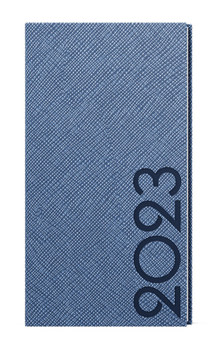 Týždenný diár Jakub 2023 tora vreckový, modrošedá, 75 x 150 mm